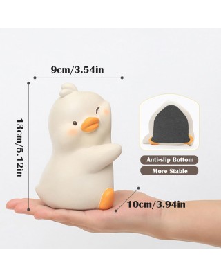 Cute Hug Ducks Decorative Bookends, Unique Book Ends to Hold Books Creative Resin Book Holder Stopper for Home Office Desk Bookshelf Decoration