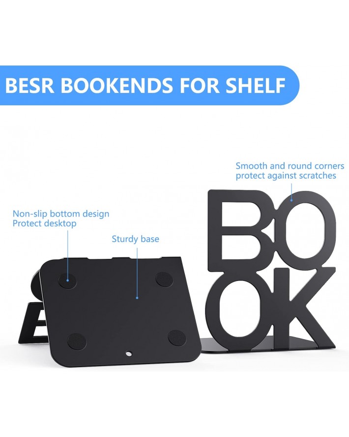 Book Ends,BookEnds Supports for Bookrack Desk,Bookend are Used for Books, Unique Appearance Design,Heavy Duty