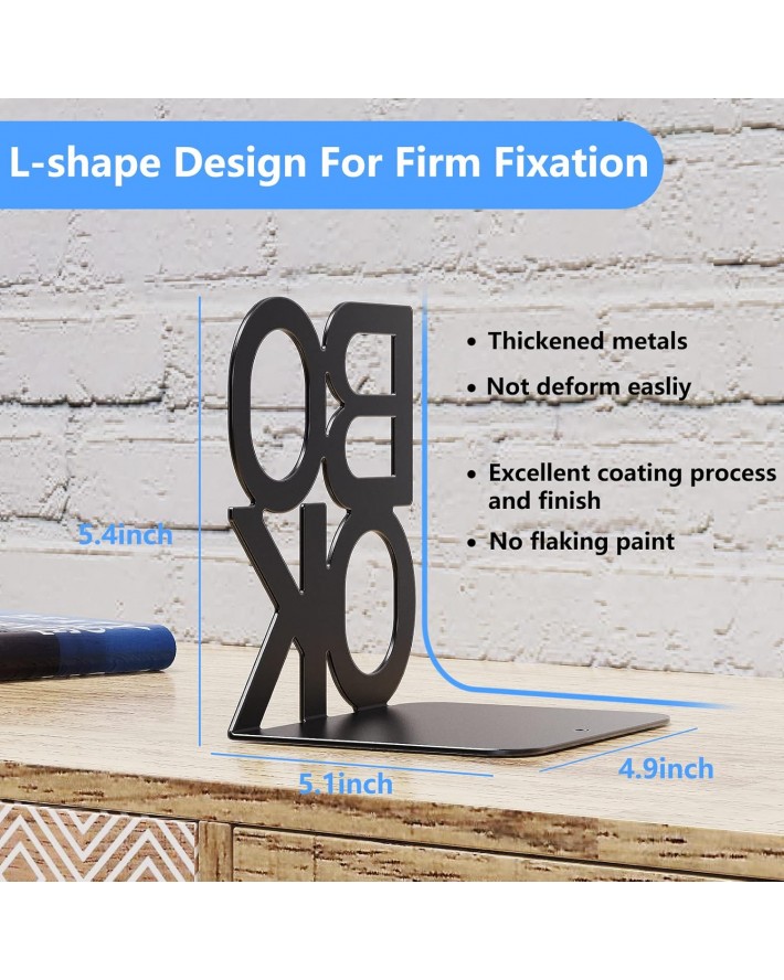 Book Ends,BookEnds Supports for Bookrack Desk,Bookend are Used for Books, Unique Appearance Design,Heavy Duty