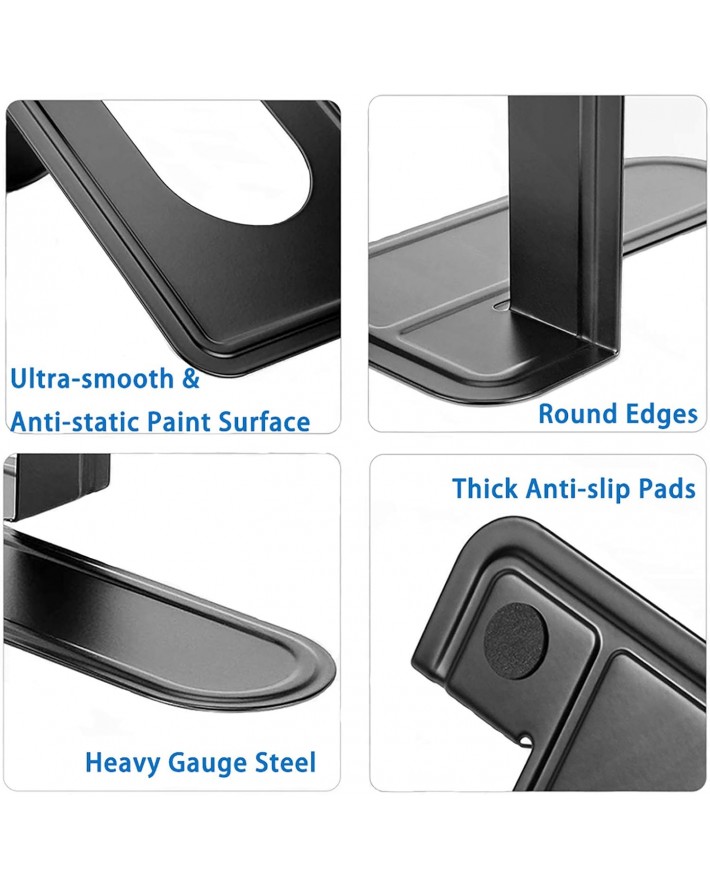 Metal Book Ends for Shelves, Book Shelf Holder Home Decorative, Book Ends for Heavy Books/Movies/CDs, 4 Pair/ 8 Piece