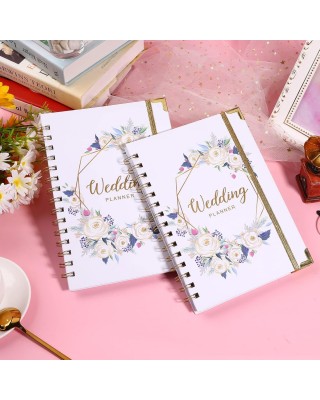 Wedding Planner - Wedding Planner Book and Organizer for The Bride with 5 Tabbed Sections, Hardcover with Metal Corner + 5 Inner Pocket + Sticker + Notes Pages