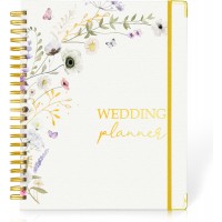 Wedding Planner Book and Organizer, Bridal Wedding Planner Book & Binder with Wedding Budget Plan, Wedding Guest List, Countdown Calendar, Engagement Gift for Women, Bride to Be