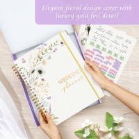 Wedding Planner Book and Organizer, Bridal Wedding Planner Book & Binder with Wedding Budget Plan, Wedding Guest List, Countdown Calendar, Engagement Gift for Women, Bride to Be