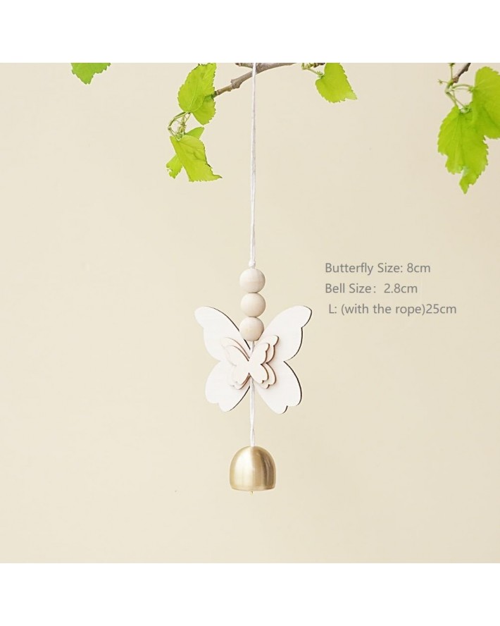 Butterfly Hanging Bell for Door Opening - Good Luck Decoration for Entrance, Window, and Wall - Wind Chime Home Decor